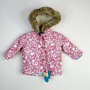 Baby Boden Pink and White Patterned Jacket